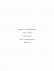 Research paper thumbnail of Assignment 1: Financial Research Report