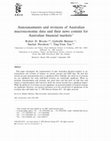 Research paper thumbnail of Announcements and revisions of Australian macroeconomic data and their news content for Australian financial markets