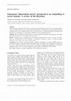 Research paper thumbnail of Emergency department nurses' perspectives on responding to terror attacks: A review of the literature