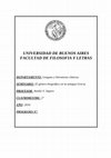 Research paper thumbnail of Seminario “El género biográfico en la antigua Grecia” (FFyL-UBA)