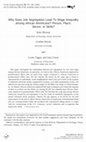 Research paper thumbnail of Why Does Job Segregation Lead To Wage Inequality among African Americans? Person, Place, Sector, or Skills?