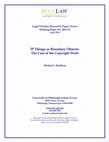 Research paper thumbnail of Legal Studies Research Paper Series IP Things as Boundary Objects: The Case of the Copyright Work IP Things as Boundary Objects: The Case of the Copyright Work