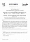 Research paper thumbnail of Forecasting Power Output of Solar Photovoltaic System Using Wavelet Transform and Artificial Intelligence Techniques