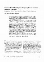 Research paper thumbnail of Selective broad-band spatial frequency loss in contrast sensitivity functions. Comparison with a model based on optical transfer functions.