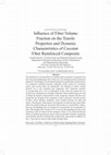 Research paper thumbnail of Influence of fiber volume fraction on the tensile properties and dynamic characteristics of coconut fiber reinforced composite