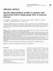 Research paper thumbnail of Specific adipocytokines profiles in patients with hyperactive and/or binge/purge form of anorexia nervosa