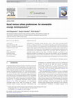 Research paper thumbnail of Rural versus urban preferences for renewable energy developments