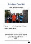 Research paper thumbnail of SMP KATOLIK SANTA MARIA KEDIRI Jalan Brawijaya 63 Kediri 2016