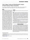 Research paper thumbnail of Cyclic Fatigue Testing and Metallographic Analysis of Nickel-Titanium Rotary Instruments