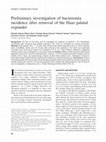 Research paper thumbnail of Preliminary investigation of bacteremia incidence after removal of the Haas palatal expander