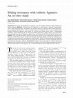 Research paper thumbnail of Sliding resistance with esthetic ligatures: An in-vitro study