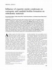 Research paper thumbnail of Influence of cigarette smoke condensate on cariogenic and candidal biofilm formation on orthodontic materials