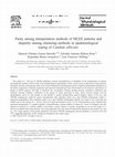 Research paper thumbnail of Parity among interpretation methods of MLEE patterns and disparity among clustering methods in epidemiological typing of Candida albicans