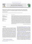 Research paper thumbnail of Hyperspectral reflectance data processing through cluster and principal component analysis for estimating irrigation and yield related indicators