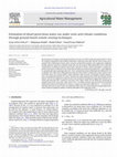 Research paper thumbnail of Estimation of dwarf green bean water use under semi-arid climate conditions through ground-based remote sensing techniques