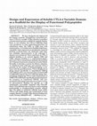 Research paper thumbnail of Design and expression of soluble CTLA‐4 variable domain as a scaffold for the display of functional polypeptides