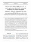 Research paper thumbnail of Phagotrophic ciliates and flagellates in an oligotrophic, deep, alpine lake: contrasting variability with seasons and depths