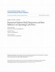 Research paper thumbnail of Restaurant Industry Risk Dimensions and their Influence on Operating Cash Flows