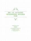 Research paper thumbnail of MIII - U3 - Actividad Integradora. Segunda fase