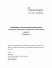 Research paper thumbnail of Visualising and communicating illness experiences: drawing, the doctor-patient relationship and arts-health research