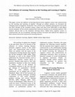 Research paper thumbnail of The Influence of Learning Theories on the Teaching and Learning of Algebra