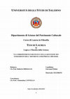 Research paper thumbnail of TESI DI LAUREA in Logica e Filosofia della Scienza LA CORRISPONDENZA BIUNIVOCA NELLA QUESTIONE DEI FONDAMENTI DELL'ARITMETICA PER FREGE E HUSSERL