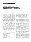 Research paper thumbnail of Comparison between eye movement latency and REM sleep parameters in major depression