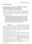 Research paper thumbnail of Comprehensive analysis ofLRRK2 in publicly available Parkinson's disease cases and neurologically normal controls