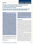 Research paper thumbnail of Change in Some Physiologic Variables Induced by Italian Traditional Conditioning in Standardbred Yearling