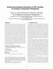 Research paper thumbnail of Enhancing investment decisions in P2P lending