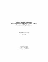 Research paper thumbnail of 2006. Cultural heritage organizations: Nonprofits that support traditional, ethnic, folk, and noncommercial popular culture