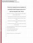 Research paper thumbnail of Wastewater irrigation increases abundance of potentially harmful Gammaproteobacteria in soils from Mezquital Valley, Mexico