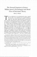 Research paper thumbnail of The Personal Equation in Science: Wüliam James's Psychological and Moral Uses of Darwinian Theory