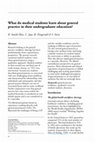 Research paper thumbnail of What do medical students learn about general practice in their undergraduate education?