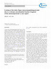 Research paper thumbnail of Locking of the index finger metacarpophalangeal joint due to a chronic osteochondral fracture fragment of the metacarpal head: a case report