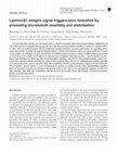 Research paper thumbnail of Laminin/β1 integrin signal triggers axon formation by promoting microtubule assembly and stabilization