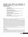 Research paper thumbnail of Identifying factors affecting the establishment of knowledge management in Superior cooperatives in Tehran Province