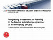 Research paper thumbnail of ECER 2016 Symposium: Integrating assessment for learning in the teacher education programme at the University of Oslo