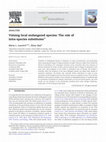 Research paper thumbnail of Valuing local endangered species: The role of intra-species substitutes