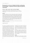 Research paper thumbnail of Postoperative outcome in high-risk infants undergoing herniorrhaphy: comparison between spinal and general anaesthesia