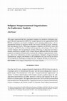 Research paper thumbnail of Religious Nongovernmental Organizations: An Exploratory Analysis