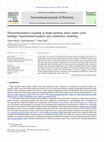 Research paper thumbnail of Thermomechanical coupling in shape memory alloys under cyclic loadings: Experimental analysis and constitutive modeling