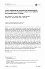 Research paper thumbnail of Factors influencing the prevalence and infestation levels of Varroa destructor in honeybee colonies in two highland agro-ecological zones of Uganda