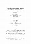 Research paper thumbnail of On the Sequential and Parallel Complexity of Matching in Chordal and Strongly Chordal Graphs