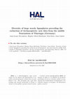 Research paper thumbnail of Diversity of large woody lignophytes preceding the extinction of Archaeopteris: New data from the middle Tournaisian of Thuringia (Germany)