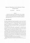 Research paper thumbnail of Improved Algorithms for the Random Cluster Graph Model