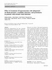 Research paper thumbnail of Effect of treatment of hyperuricemia with allopurinol on blood pressure, creatinine clearence, and proteinuria in patients with normal renal functions