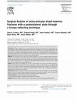 Research paper thumbnail of Surgical fixation of extra-articular distal humerus fractures with a posterolateral plate through a triceps-reflecting technique