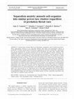 Research paper thumbnail of Separation anxiety: mussels self-organize  into similar power-law clusters regardless of   predation threat cues