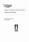 Research paper thumbnail of Southern Thai politics: A preliminary overview